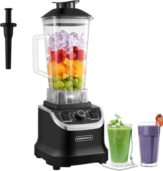 Krachtige Keukenmixer - Multifunctionele Blender - Gezonde Smoothies Maken - 1500 Watt Motor - 2 Liter Kan - Zwart