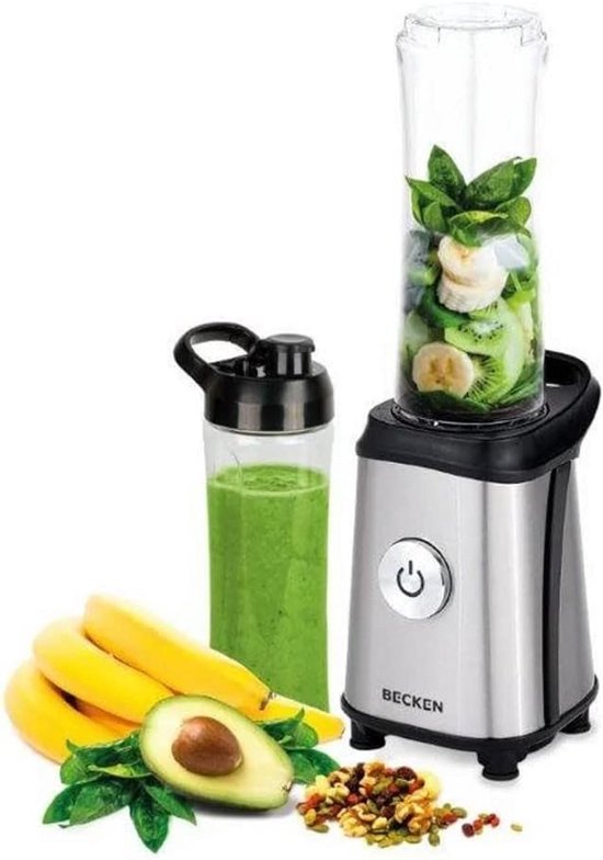 Krachtige Mini Blender met 2 Bekers en RVS Messen voor Smoothies van Merkloos