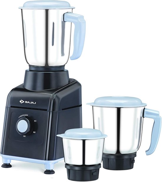 Krachtige Mixer Molen met 3 Glazen (500W) - Zwart van Merkloos