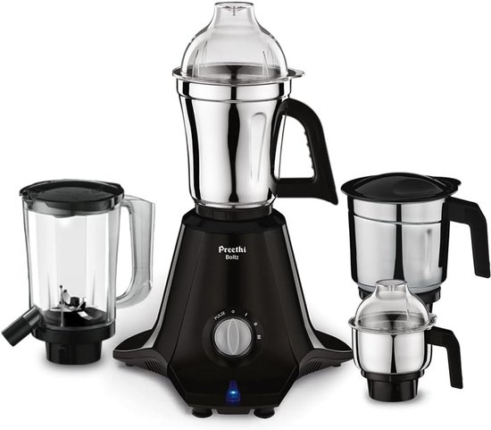 Krachtige Mixer Molen met 4 Potten 1000W voor Fijnmalen en Smoothies van Merkloos