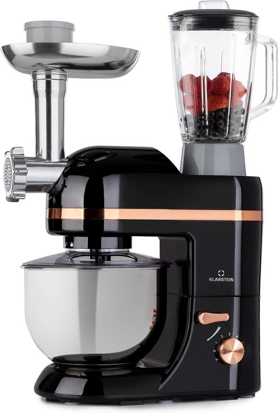 Krachtige Multifunctionele Keukenmachine met Mixer, Kneedhaak en Gehakmolen van Merkloos