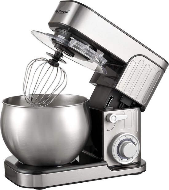 Krachtige Planetaire Keukenmachine 1300W met RVS Kom 6L - Kneedmachine, Mixer en Garde van Merkloos