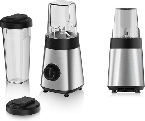 Krachtige Smoothie Maker met 300W Vermogen en 2 Snelheden - Inclusief 300ml en 600ml Bekers van Merkloos
