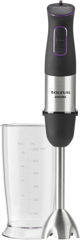 Krachtige Staafmixer 1000 W met 20 Snelheden en Turbo-functie - Ergonomisch Ontwerp en Spatbescherming