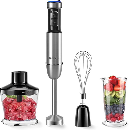 Krachtige Staafmixer - Keukenmixer Set - Soepen en Sauzen - 25 Snelheden Turbostand - 500ml Hakmolen - Zwart van Merkloos
