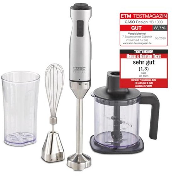 Krachtige Staafmixer met Accessoires - 1000 Watt, Ergonomisch en Veelzijdig van Merkloos