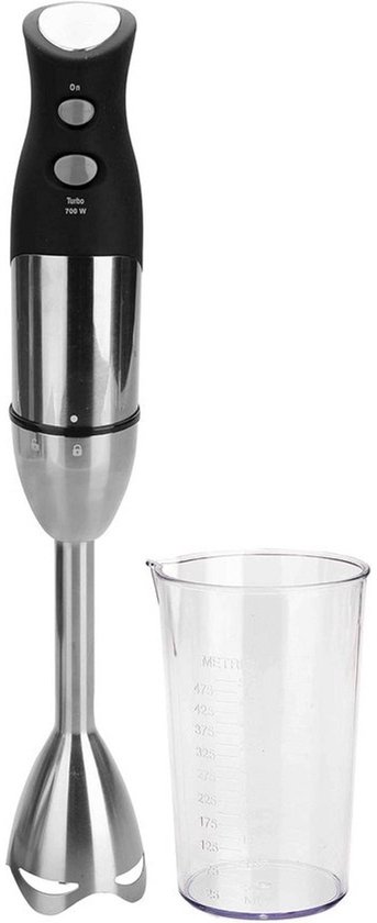 Krachtige Staafmixer met Beker - 700W RVS - Zilver