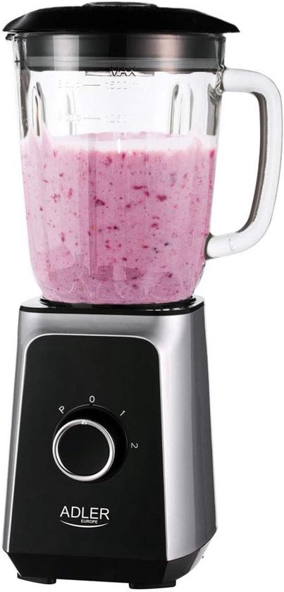Krachtige Staafmixer met Glazen Kan 1,5L - 1000W Blender voor Smoothies en IJs van Merkloos