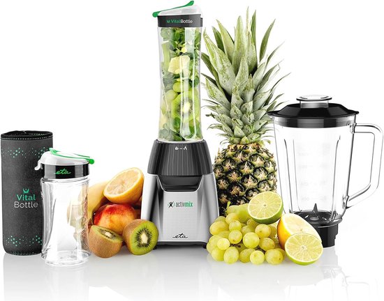 Krachtige Staande Mixer met 350W en 2 Sportflessen - Slim Design voor Gezonde Dranken van Merkloos