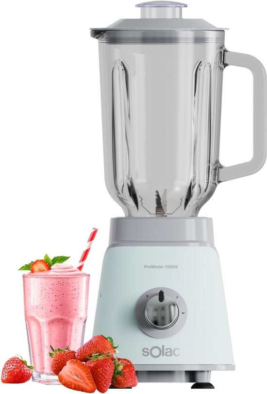 Krachtige Standmixer 1000W met 1.5L Glaskan, IJs Crusher en Turbo Functie van Merkloos