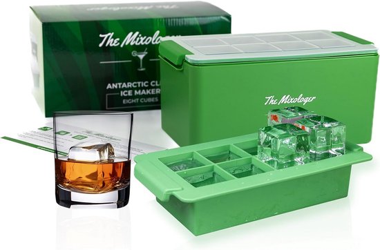 Kristalheldere Ijsklontjes Maken met IJsblokmaker - 8 Vormen met Deksel - Langzaam Smeltend IJs voor Cocktails, Whisky, Bourbon, Cognac