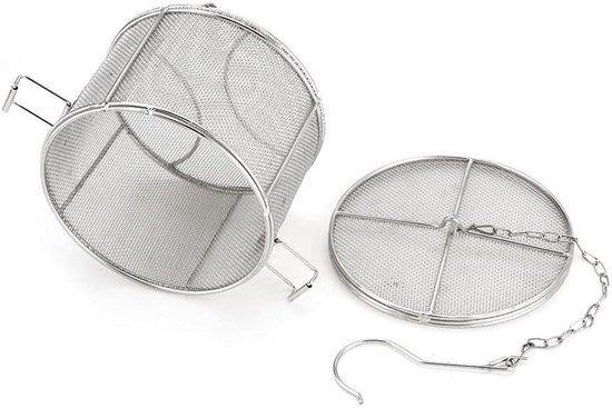 Kruidenfilter en Theebal van RVS - Zeef voor Soepen en Specerijen, Keukenaccessoire 5.5 x 3.9" (14.10 cm)