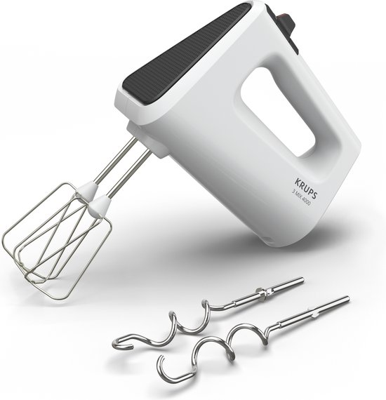 Krups GN400111 Handmixer met Gardes en Kneedhaken - 450W - Wit van Krups