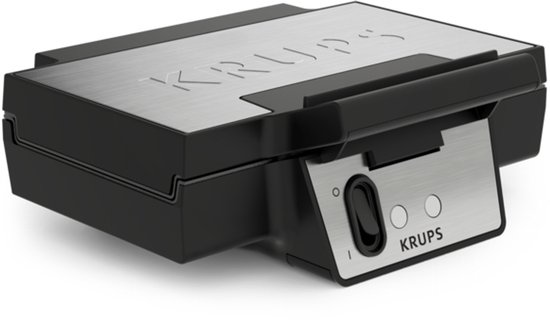 Krups Iconic FDK261 - Wafelijzer - Keramische Anti-aanbaklaag - Verticaal Opbergen - 850W - RVS van Krups