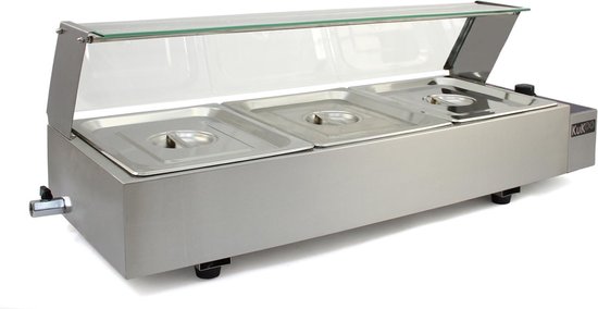 KuKoo 3 Chafing Dish Au Bain Marie Warmhoud Schalen van Merkloos