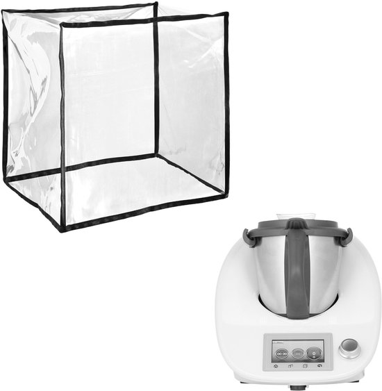 kwmobile beschermhoes voor keukenmachine - geschikt voor Thermomix TM5 / TM6 met Varoma - Transparante afdekhoes van TPU - Tegen stof, vuil en krassen van Merkloos