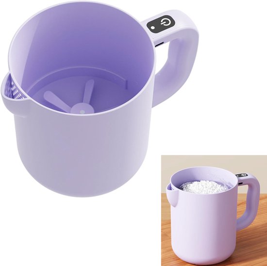 KZQ 2-in-1 elektrische handmixer en klopper - Snoerloos keukenapparaat voor bakken en koken - Compact en krachtig voor thuisgebruik - Paars