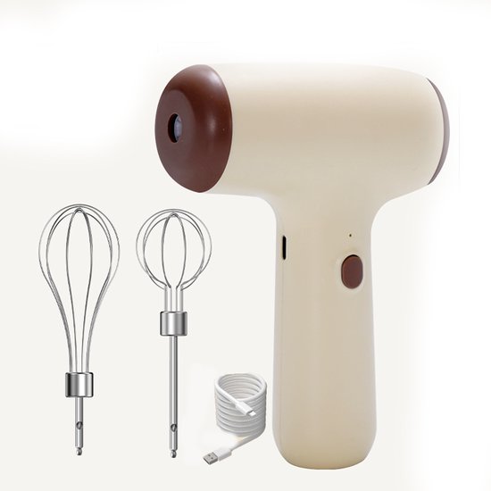 KZQ 5-snelheden elektrische handmixer met dubbele gardes - Snoerloos keukenapparaat voor bakken en koken - Compact en krachtig voor thuisgebruik - Kaki