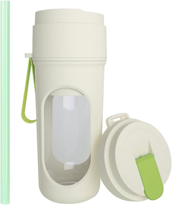 KZQ Efficiënte 450ml elektrische jusbeker met USB opladen - Draagbare fruitmixer voor smoothies en thuisgebruik - Groen