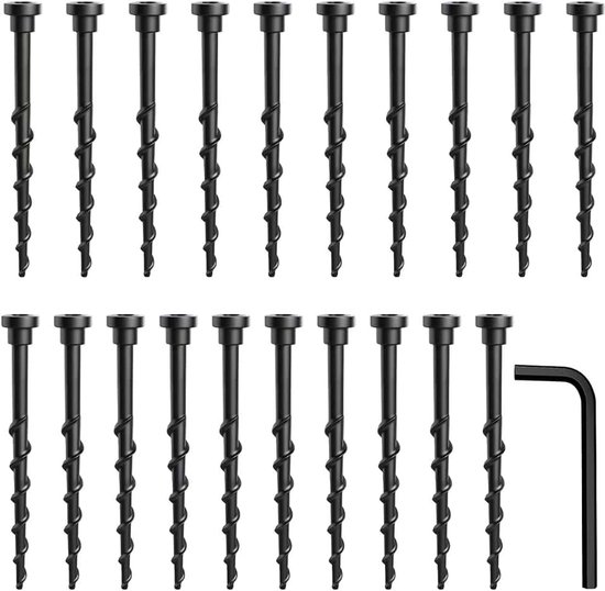 Laadstation schroef aardschroeven robotmaaier 20 stuks aardschroef garage robotmaaier kunststof compatibel met Husqvarna Automower 105 305 308 lengte 13,7 cm tuingereedschap