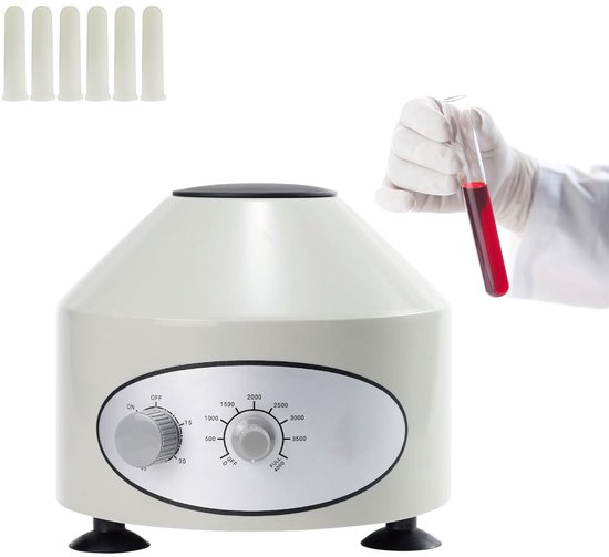 Laboratorium Centrifuge - Kleine Tafel Centrifuge - Monster Analyse - Stille Werking - 6x 15ml Buisjes - Wit