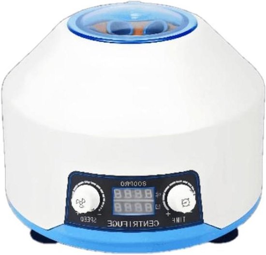 Laboratorium Centrifuge - Scheidingsapparaat - Stoffen Scheiden - Traploze Snelheidsregeling - 4000 tpm - Wit