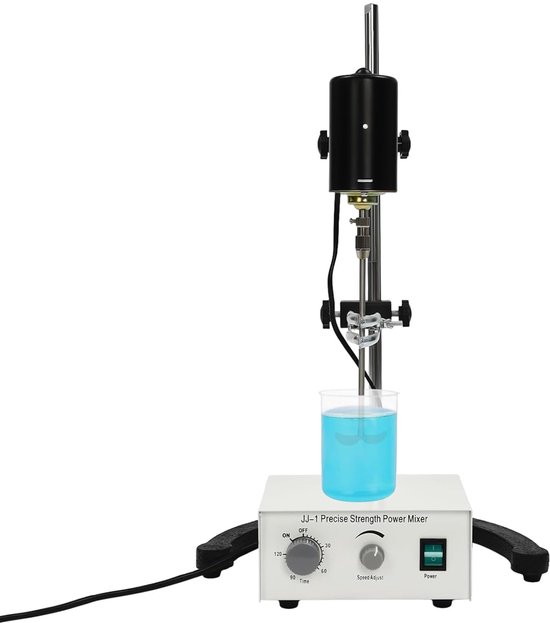 Laboratorium Roerder - Elektrische Mixer - Experimenten Mengen - Digitale Tijdinstelling - 100W 3000rpm - Wit Zwart van Merkloos