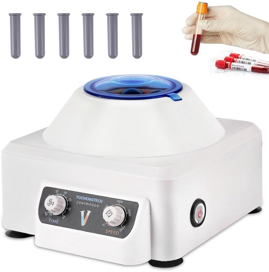 Laboratoriumcentrifuge - Tafelcentrifuge Scheider - Monsters Scheiden - Stabiele Werking Laag Gewicht - 23x26x17cm 1.7kg - Wit