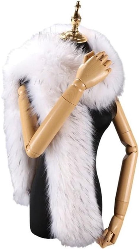 Lange Faux Fur Sjaal voor Dames - Warme Winter Sjaal, Elegante Bruidsstola en Avondkleding Accessoire van 180 cm