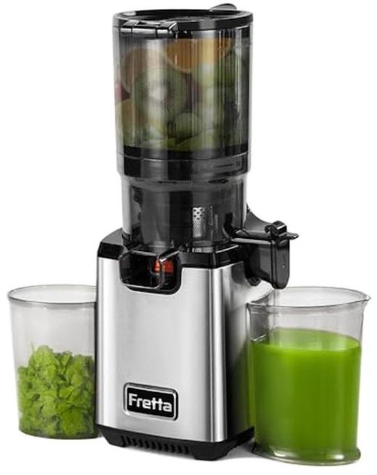 Langzame Juicer voor Fruit en Groenten - 1,8L Capaciteit, 135 mm Opening, Omkeerfunctie, BPA Vrij, Makkelijk Schoon te Maken van Merkloos