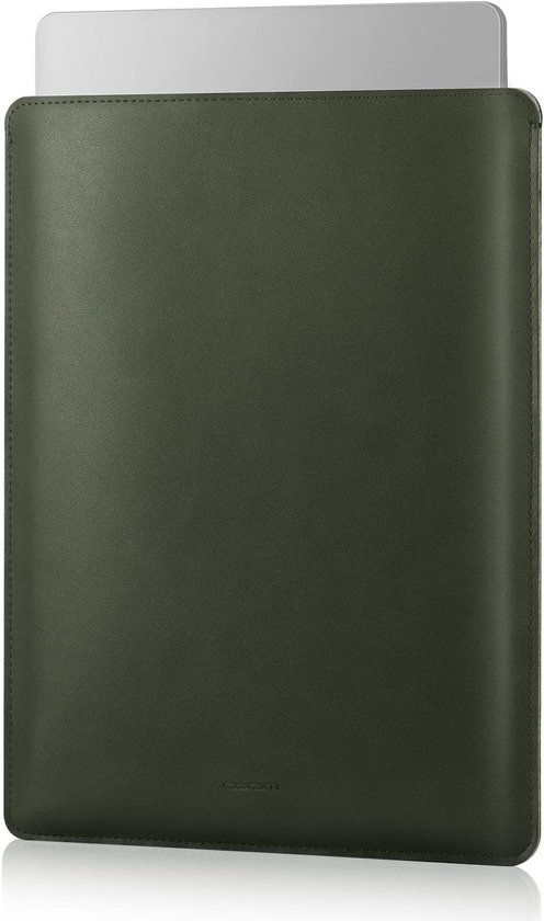 Laptop Sleeve 13.3 Inch voor MacBook Air en Pro, Galaxy Tab S8+ - Dunne en Lichte PU Beschermhoes in Nachtgroen van Merkloos