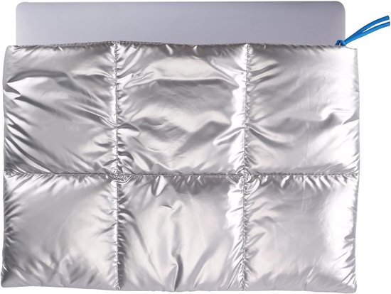 Laptop Sleeve 41x28cm - Isolerende Laptop Tas voor 15-16 inch Computer, Warmtebescherming en Oververhitting Voorkomen, Zilverkleurig van Merkloos