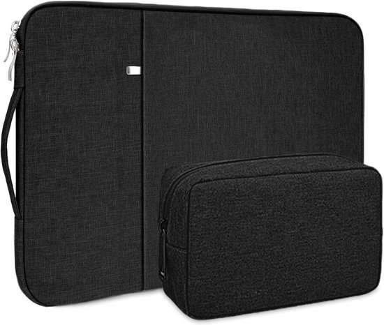 Laptop Sleeve Case met Accessoire Tas voor 14 Inch Laptops - Zwart, Bescherming, Draagbaar, Stijlvol van Merkloos