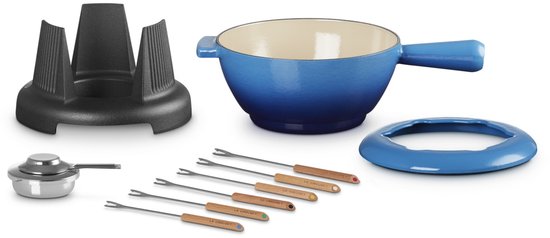 Le Creuset gietijzeren fondueset - 2 liter - azure van Le Creuset