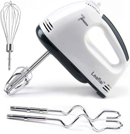 Leaflai Electric Hand Mixer - 7 Stage 300W Mixer Electric Whisk with 5 Stainless Steel Attachments, Turbo - ShopVlot