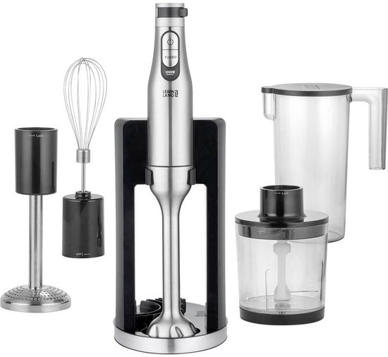 Lebenlang LBP9786 Staafmixer 1200 W Turbofunctie Zilver van Lebenlang