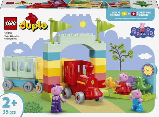LEGO DUPLO Peppa Big Treinrit met Opa Big Educatief Trein Speelgoed voor Peuters - 10466 van LEGO Duplo