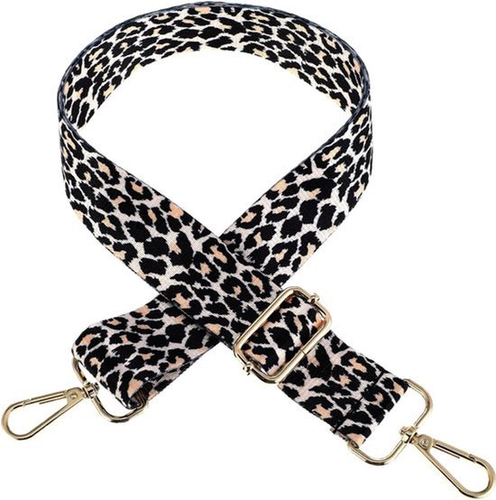 Leopard Patroon Verstelbare Schouderband voor Tassen, Gouden Breedte 3.8 cm, Ideaal voor Vrouwen en Meisjes, DIY Accessoire en Mode Item