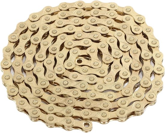 Lichte 9 Versnellingen Fietsketting van Manganese Staal voor Racefietsen, Duurzaam en Sterk van Merkloos
