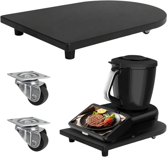 Lichte Glijplank voor Keukenwerkblad, 360° Draaibare Ondergrond, Antislip Rubber Voeten, Ideaal voor Efficiënt Koken en Gemakkelijk Verplaatsen van Keukengerei