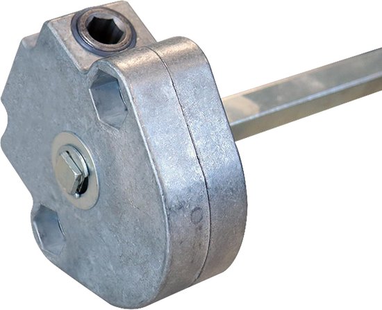 lier 6P7 zonder einde van de slag - vierkant 8 mm mannelijk voor Bubendorff rolluiken - robuuste handmatige lier voor reparatie of renovatie van rolluiken met zwengel
