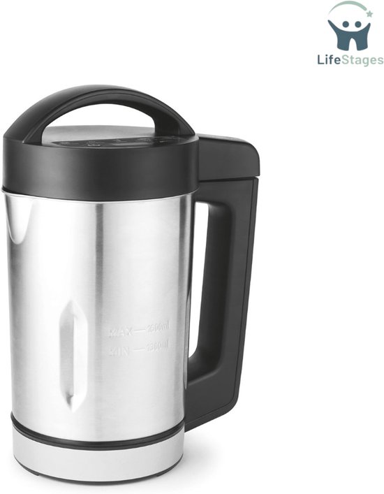 LifeStages - Soepmaker - Digitale Soepmaker 1.6L - Mix Firm & Smooth Soep - Ideaal Voor Batchkoken - 5 Instellingen (Zacht, Klonterig, Dranken, Warm houden, Mengen/Schonen) van Merkloos