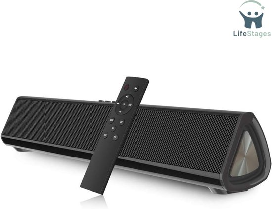 LifeStages - Soundbars Voor TV - Compacte Geluidsbalk Voor TV PC - Draagbare Bedrade En Draadloze Bluetooth 5.0 - TV Stereo Luidsprekers Soundbar - Home Theater Surround Sound Systeem van LifeStages