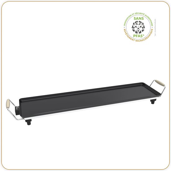 Little Balance 8742 - XL Teppanyaki Bakplaat/grillplaat - 2000 Watt - 90x23 cm - PFAS vrij - 10 personen