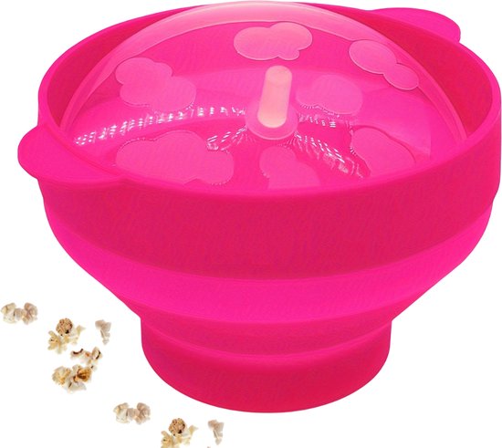 Livano Popcornmakers - Popcornpan - Popcorn Machine - Mini Popcorn Machine - Roze