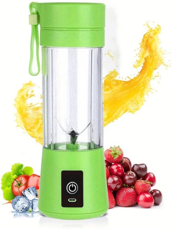 Livano Portable Blender - Shakebeker Met Mixer - Draadloze Blender - Elektrische Shakebeker - Blender To Go - Draagbare Blender - Groen van Livano