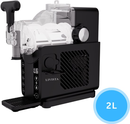 Livista Slushmachine – Slush & Frozen Drink Maker – 5 Programma’s – 20 Min Snel Bevriezen – Smart Touchscreen – Auto Clean – Zonder IJs – Freeze & Stir Technologie – Zwart van Merkloos
