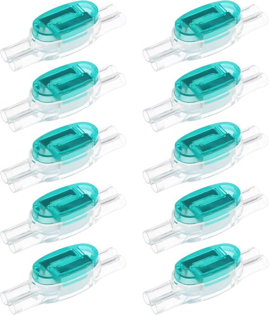 Lord of the Tools 10 stuks kabelconnector voor grasmaaier, 4-voudige kabelconnectoren, compatibel met Gardena, compatibel met Bosch, compatibel met Husqvarna, compatibel met Worx, groen
