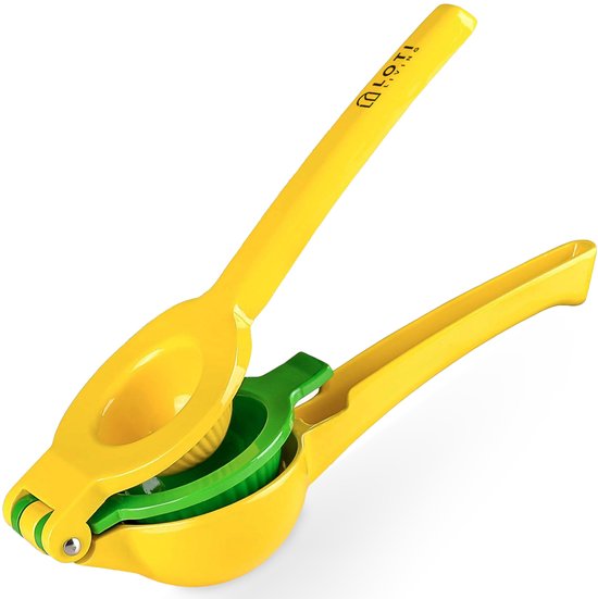 Loti Living Citruspers - Limoenpers - Handmatige Citroenpers - Lemon squeezer - Geel/Groen van Merkloos