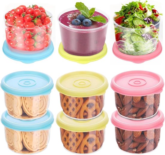 Luchtdichte voedselcontainer van 160 ml, lekvrij en herbruikbaar, ideaal voor yoghurt, sauzen en specerijen